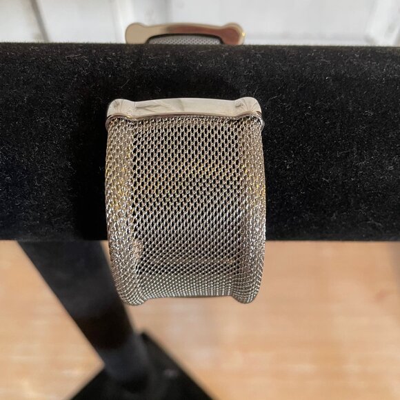 Vintage Susan Lucci Rhinestone Mesh Cuff Bracelet Watch/Analog - Picture 6 of 12